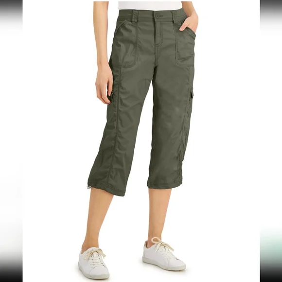 NWT Style & Co Green Women's Capris Pants Size 2 Petite - Picture 4 of 6